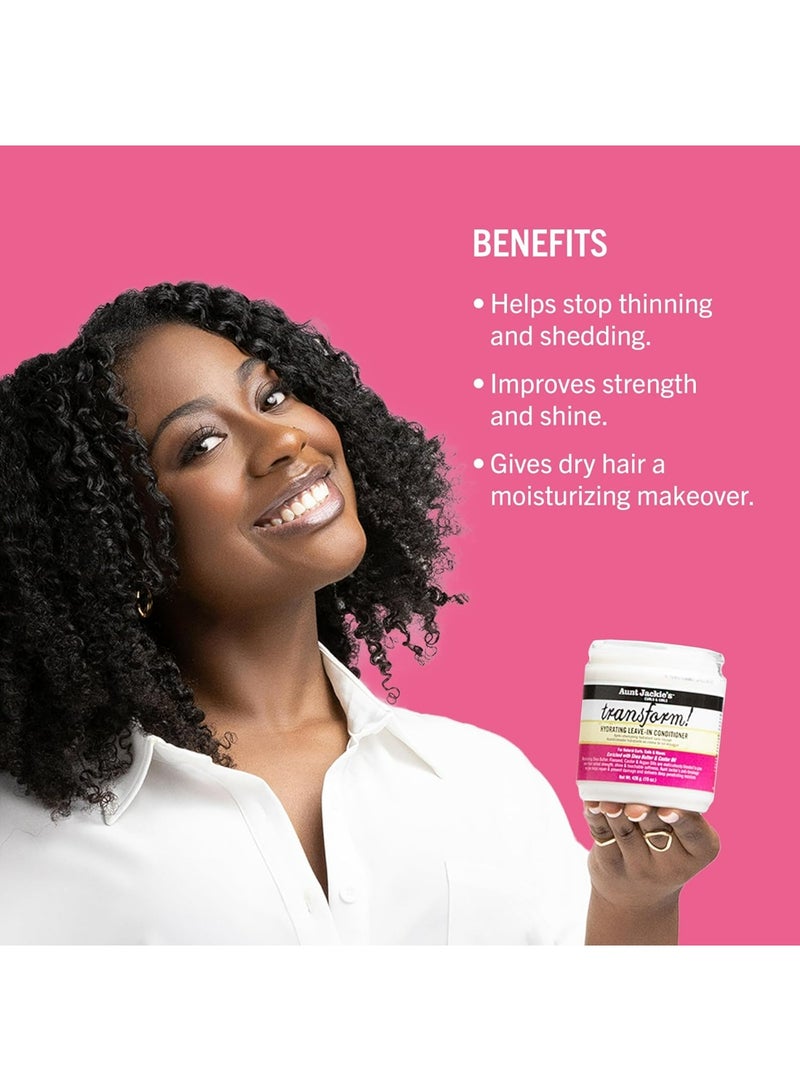 Aunt Jackie's Aunt Jackie’s Transform Leave-In Conditioner 426g for Dry and Damaged Hair, Moisture & Strengthening Care - Image 3